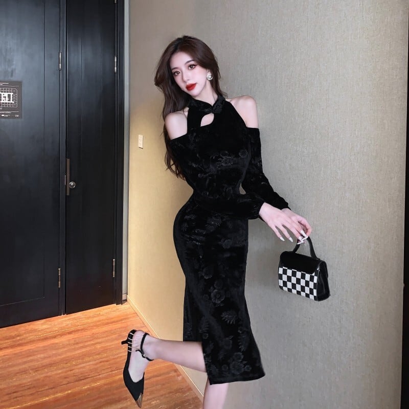 【dress】女性力を高める～オフショルダーワンピース　M17504