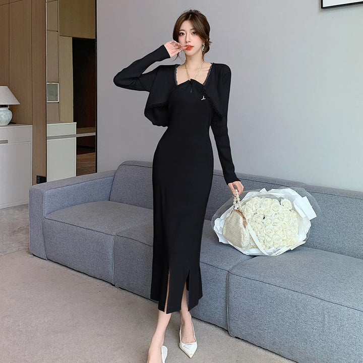 【dress】人気上昇中 chicエレガントセットアップ着瘦せ　M17250