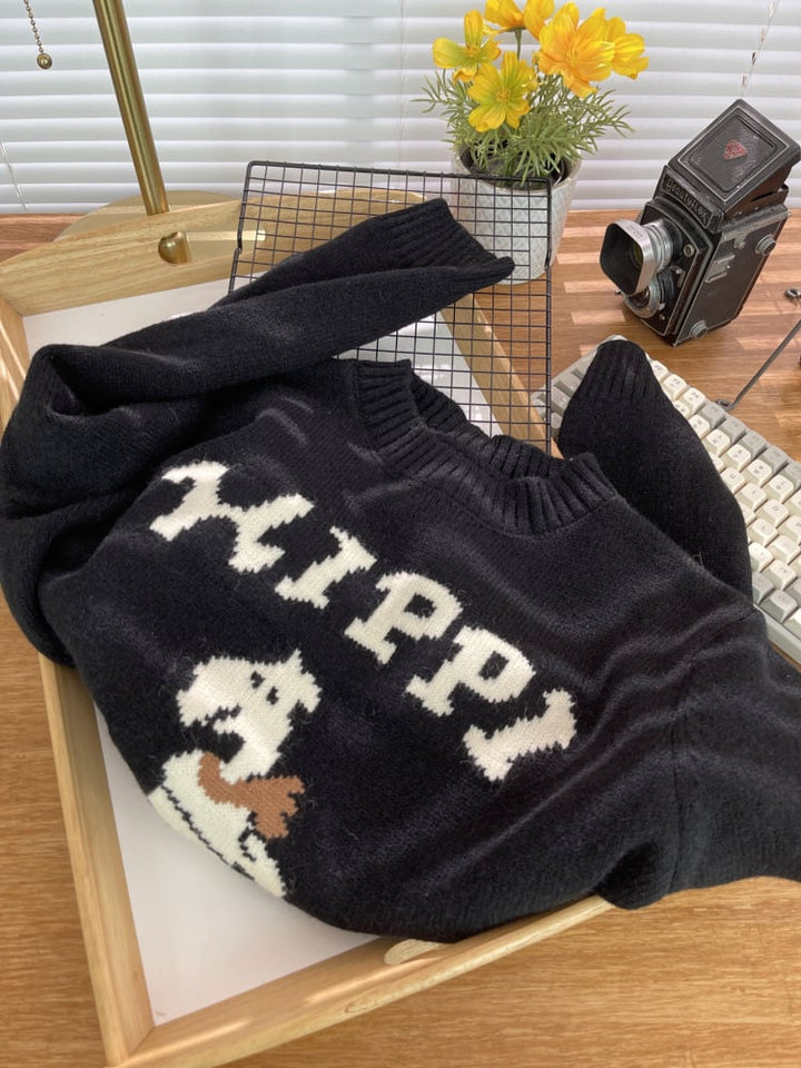 【tops】ジャカードニットセーター　M26686