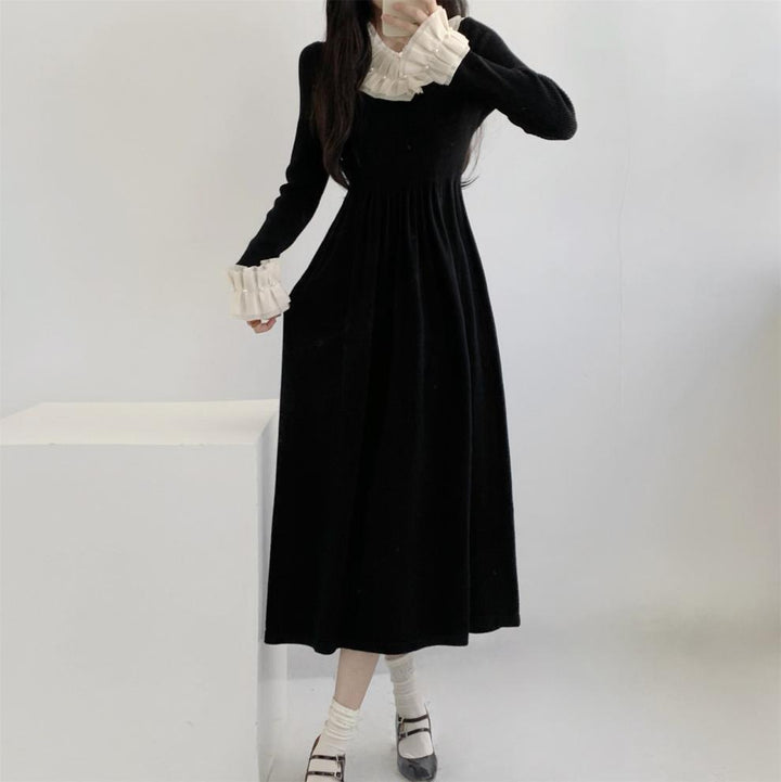 【dress】パール切り替えワンピース　M26278