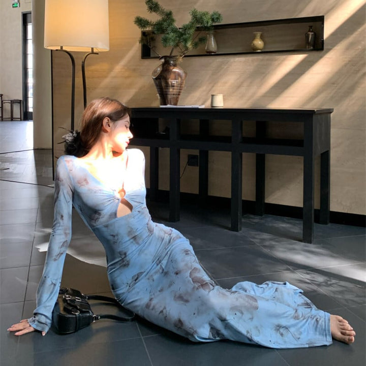 【dress】プリントワンピース　M25654