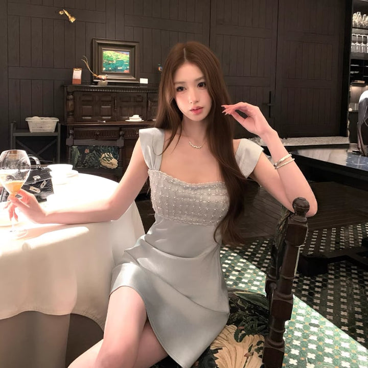 【dress】スパンコール付きキャミワンピース Q8379