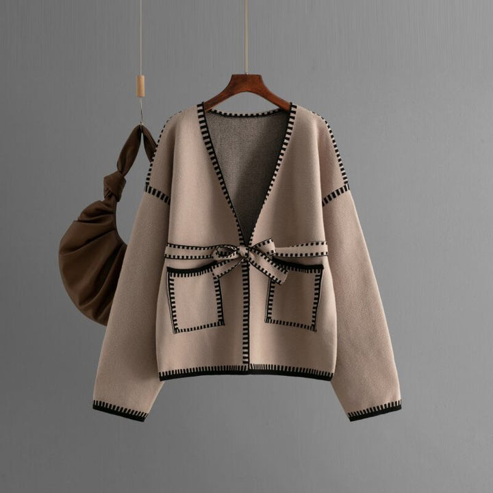 【outer】Vネックニットカーデ　M28747
