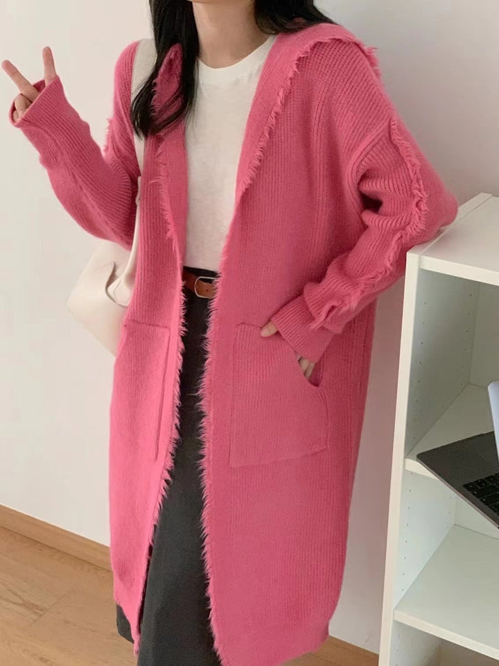 【outer】ロング丈ニットカーデ　M26875