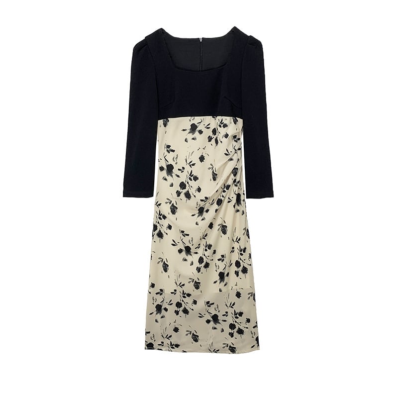 【dress】高級感 chicエレガント切り替えデートワンピース　M17481