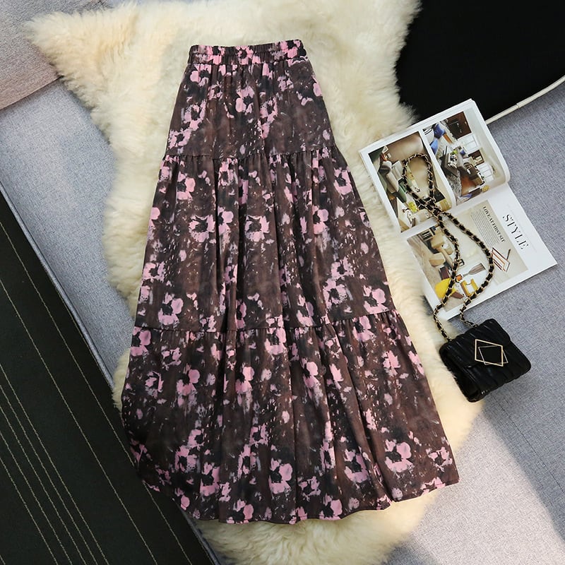 【bottoms】プリントスカート　M23941