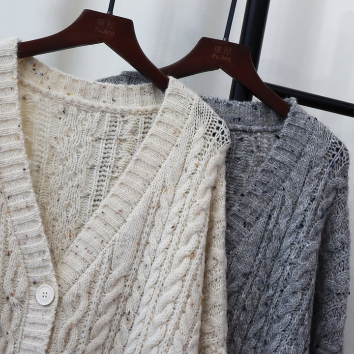 【outer】Vネックニットカーデ　M26371
