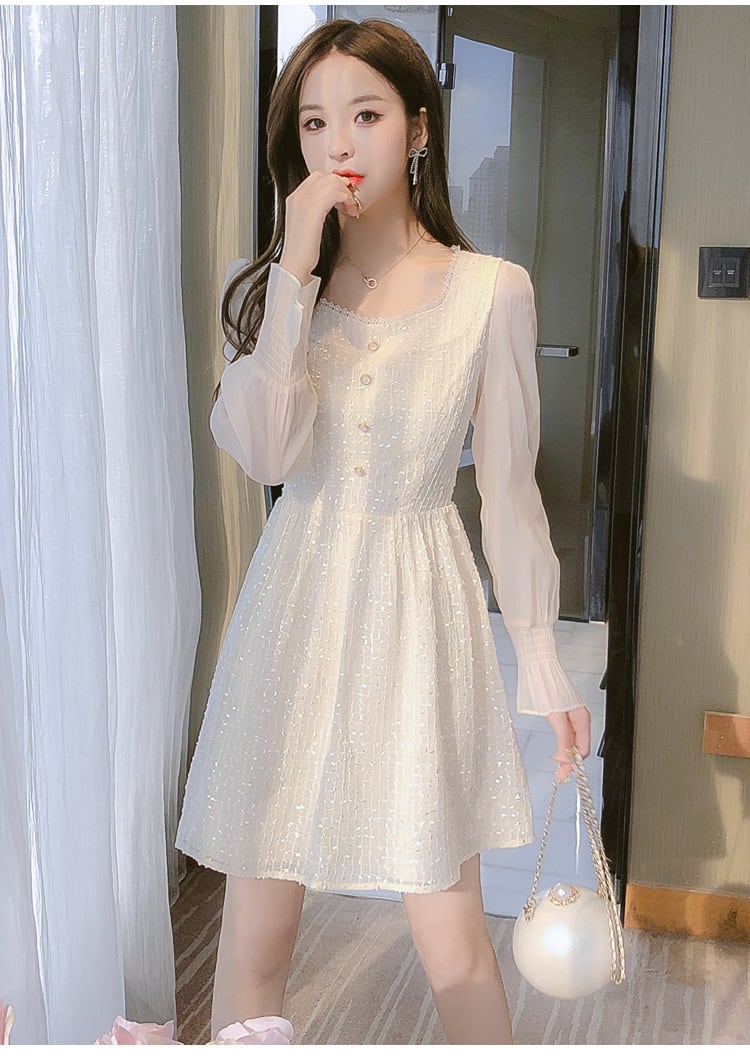 【dress】大人らしい エレガント切り替えデートワンピース　M17201