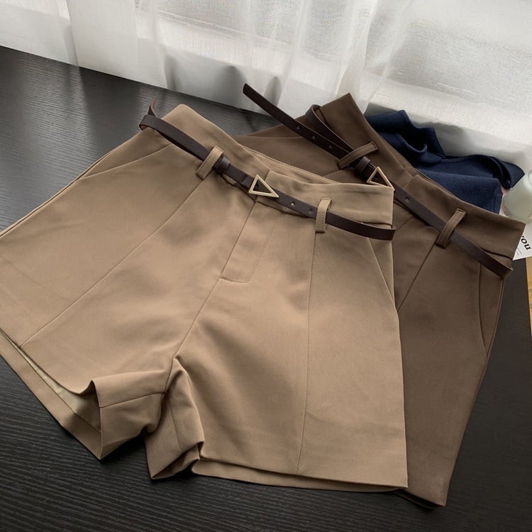 【bottoms】ハイウエストショートパンツ　M29436