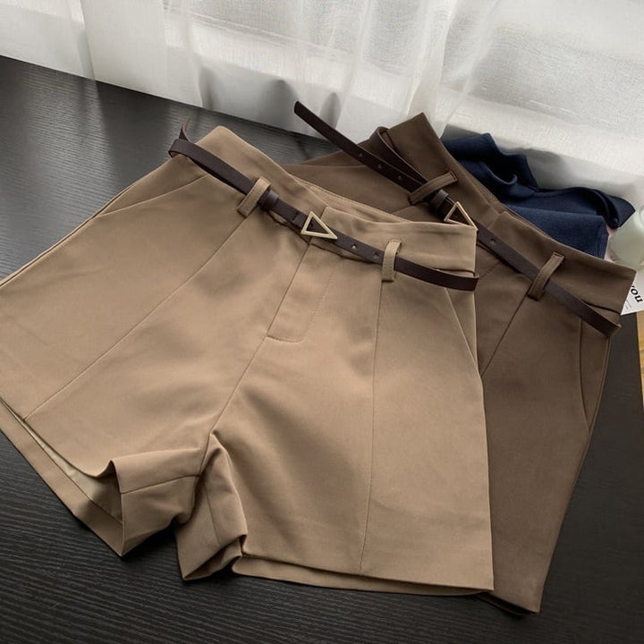 【bottoms】ハイウエストショートパンツ　M29436