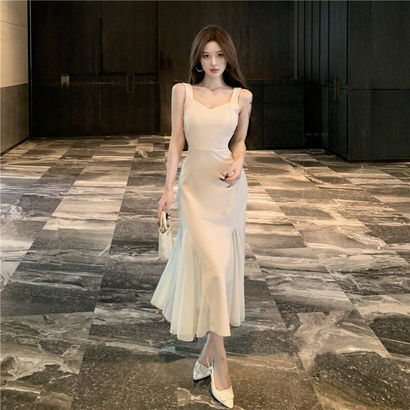 【dress】チュールコンビマーメイドワンピース　M29499