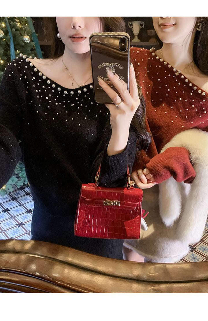 【tops】パールニットトップス　N2882
