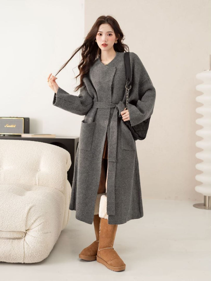 【outer】ロング丈ニットカーデ　M26713