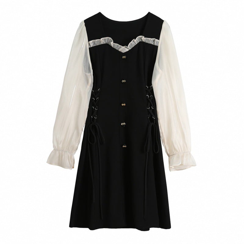 【dress】女性力を高める～切り替えデートワンピース　M17086
