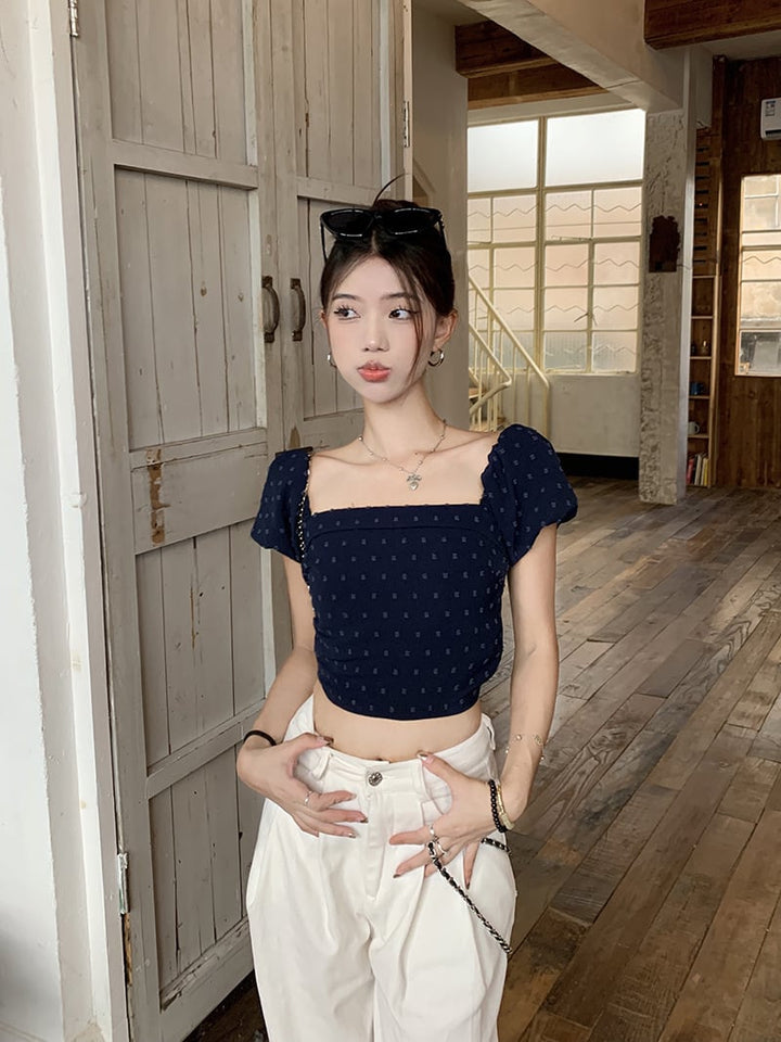 【tops】ボートネックTシャツ　M25171