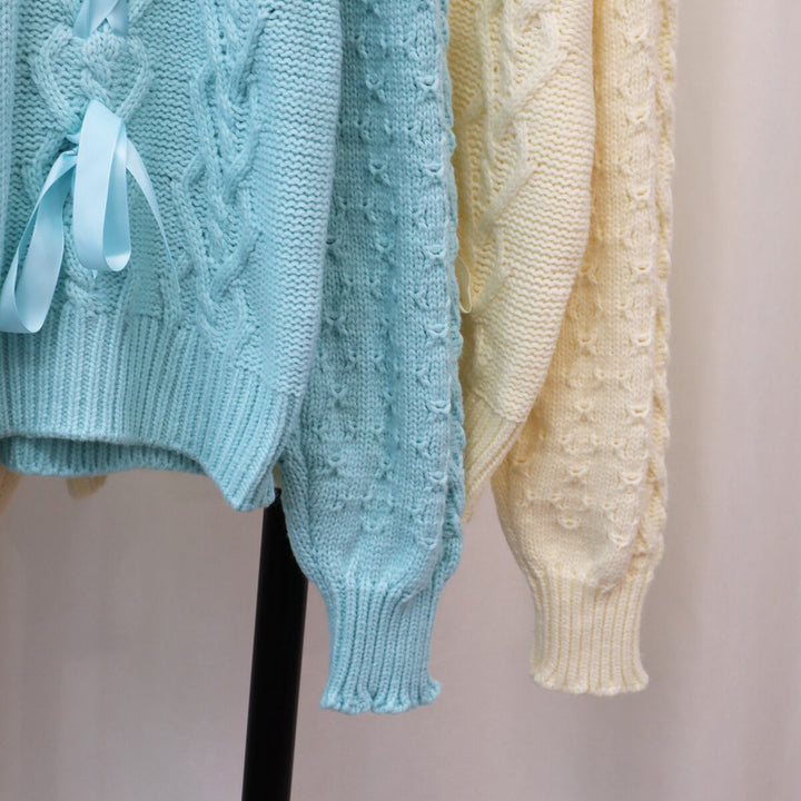 【tops】パールニットセーター　M18795