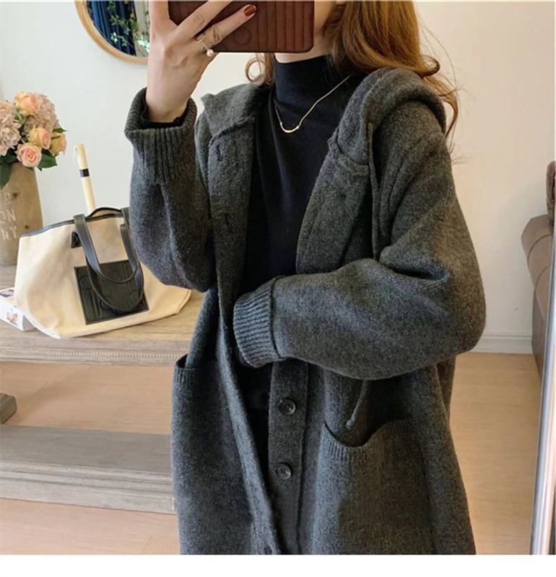 【outer】ロング丈ニットカーデ　M25565