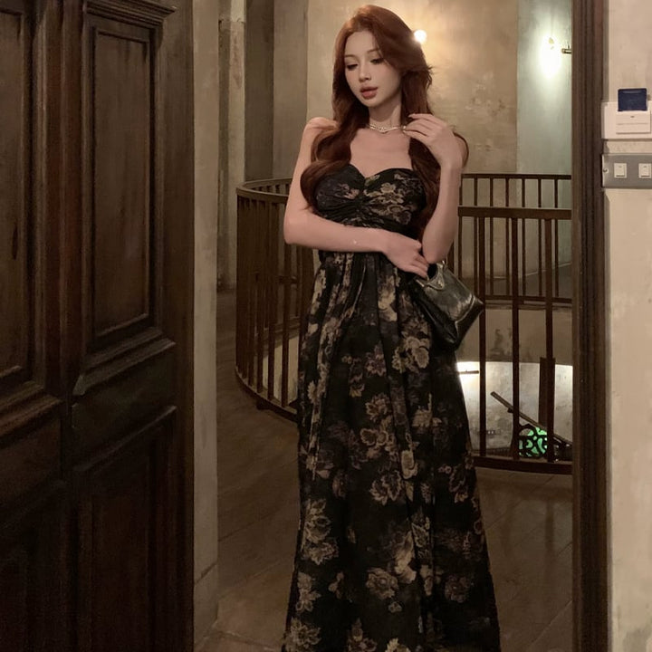 【dress】ロングチューブワンピース Q8505