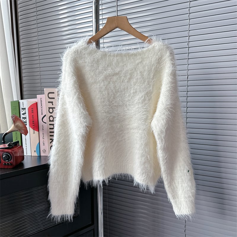 【tops】クルーネックニットセーター　M18277