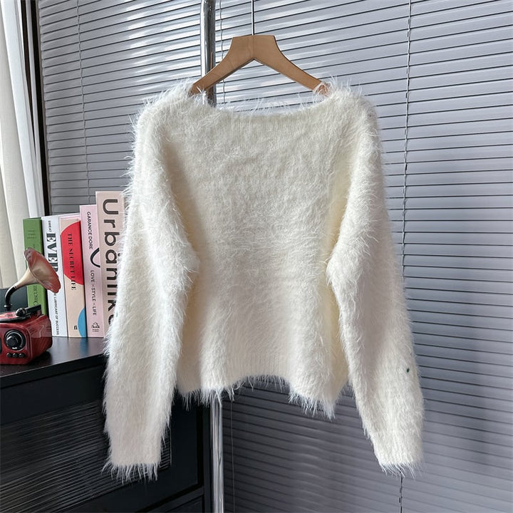 【tops】クルーネックニットセーター　M18277
