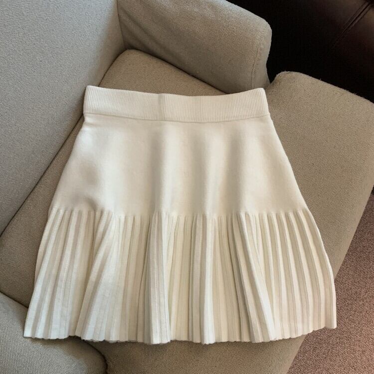 【bottoms】プリーツニットスカート　M26614