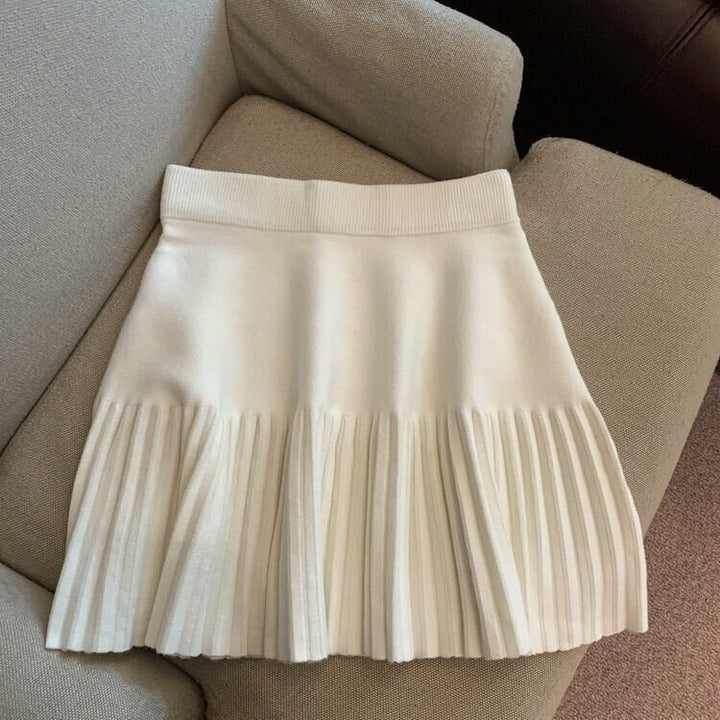 【bottoms】プリーツニットスカート　M26614