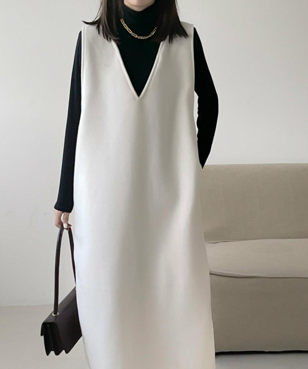 【dress】Vネックベストワンピース　M26527