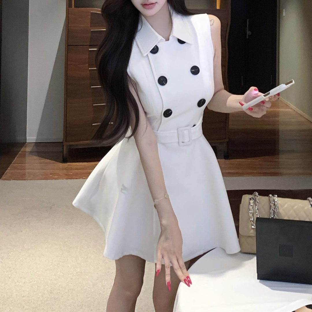 【dress】ダブルボタンミニワンピース　N3151