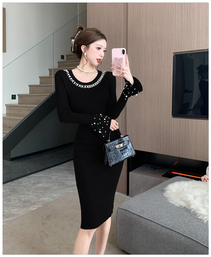 【dress】パールニットワンピース　M27070