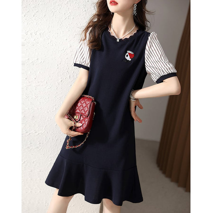 【dress】人気を独占中 エレガント切り替えデートワンピース　M16836