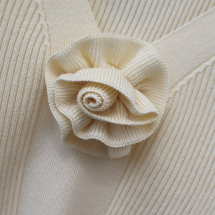 【tops】立体フラワーニットセーター　M25701