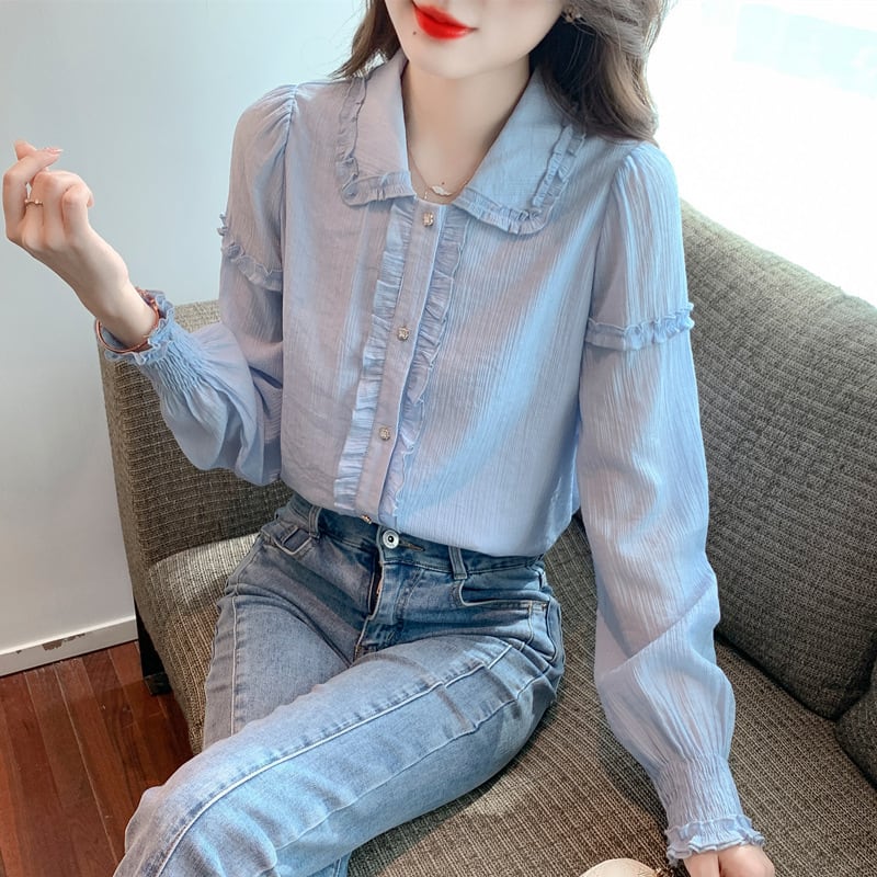 【tops】今季マストバイシャツトップス韓国系着心地良い　M17323