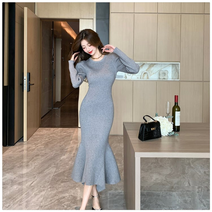 【dress】マーメイドニットワンピース　M18201