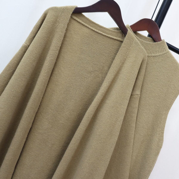 【set】ニットワンピース×カーデセット　M18713