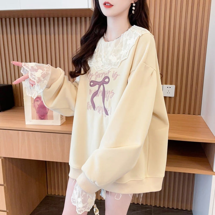 【tops】レース切り替えプルオーバー　M26569