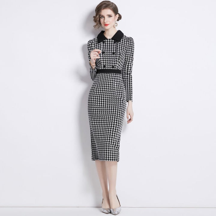 【dress】千鳥格子デートワンピース　N2772