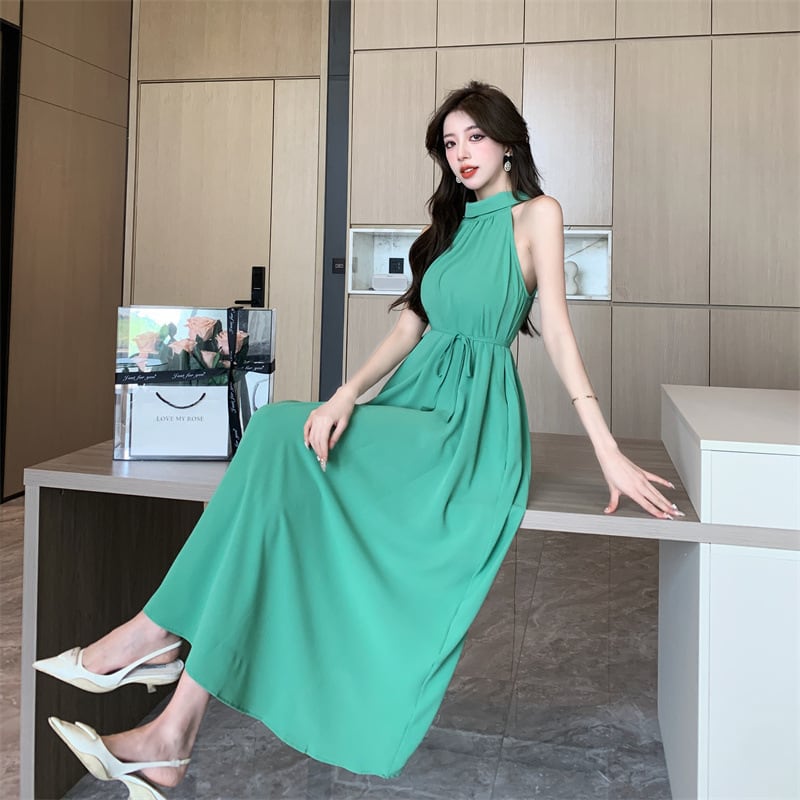 【dress】おしゃれ大人気ノースリーブデートワンピース　M17072