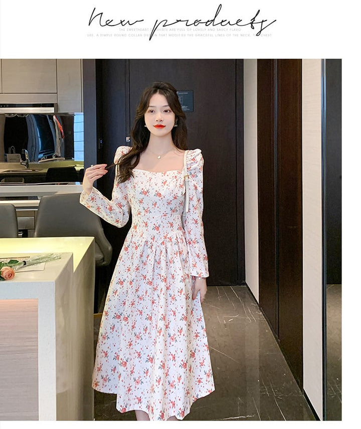 【dress】人気を独占中 スウィート花柄ワンピース着瘦せ　M17258