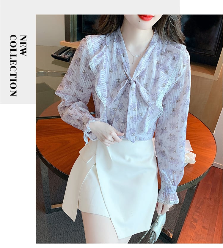 【tops】花柄シャツトップス　M20985