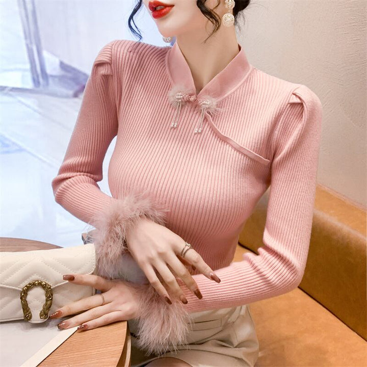 【tops】ファーニットトップス　M28218