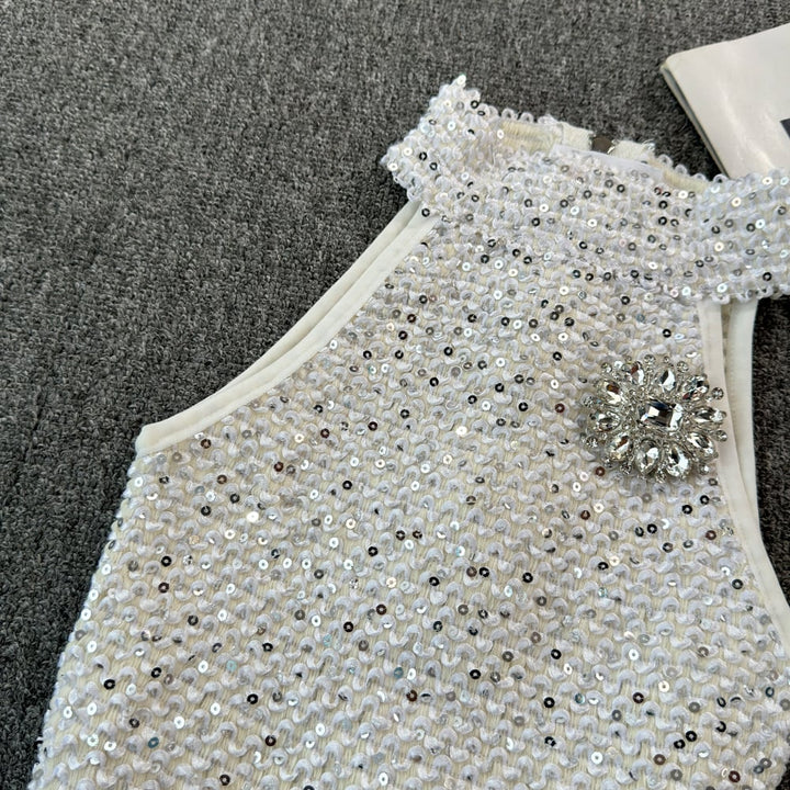 【tops】キラキラノースリーブトップス　M23937