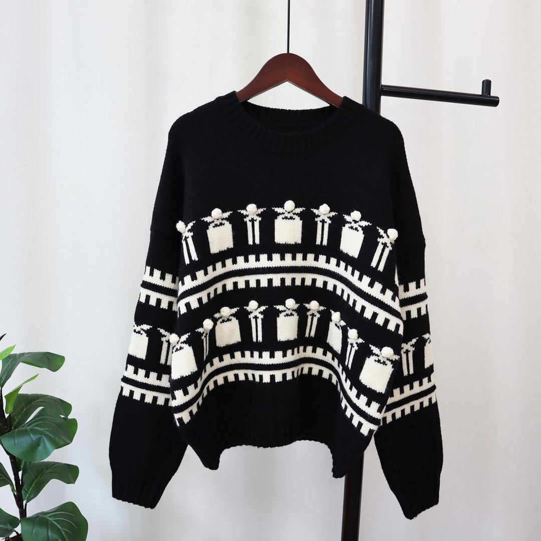 【tops】クルーネックニットセーター　M18796