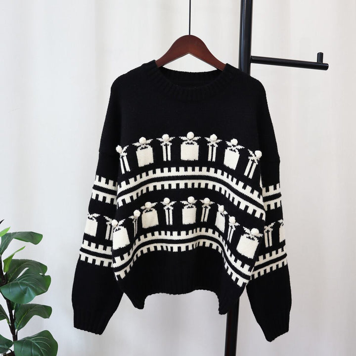 【tops】クルーネックニットセーター　M18796