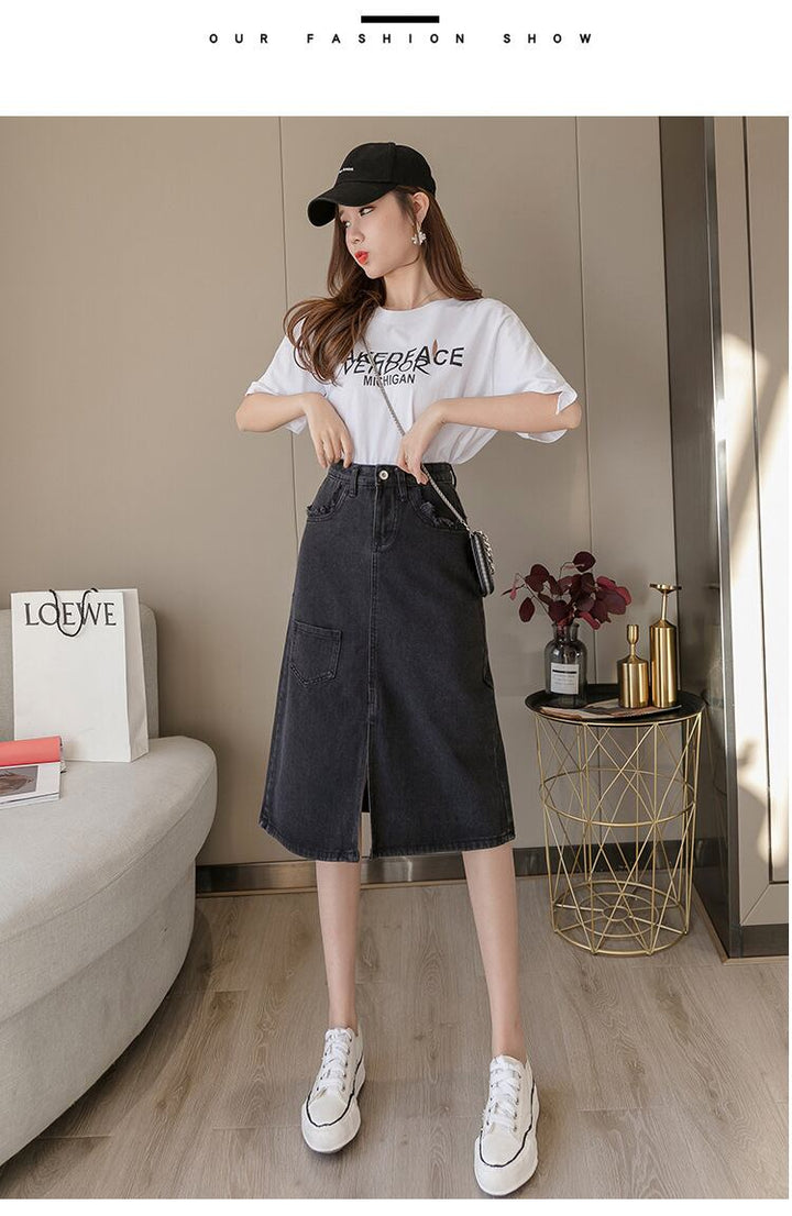 【bottoms】デニムスカート　M29384