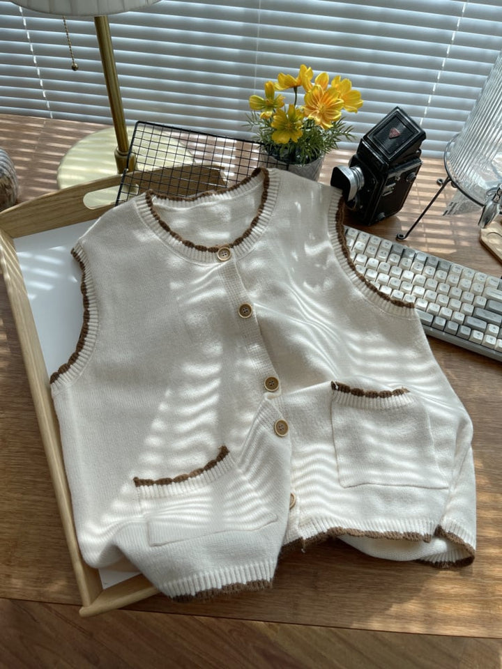 【tops】ニットベスト　M26682