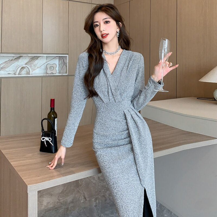 【dress】Vネックデートワンピース　M18898