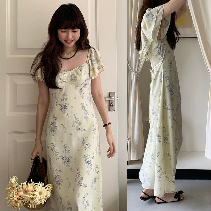 【dress】花柄ワンピース　M25113