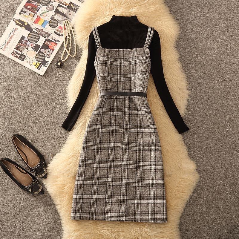 【dress】チェック柄キャミワンピース　N2260