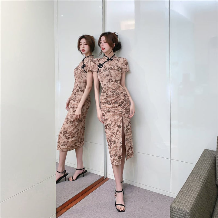 【dress】絶対欲しいエレガントスリットデートワンピース　M16800