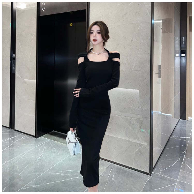 【dress】好感度UPファッションデートワンピース着瘦せ　M17026